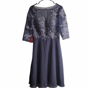 NWT! JJ's House Stormy Gray Cocktail Dress 8